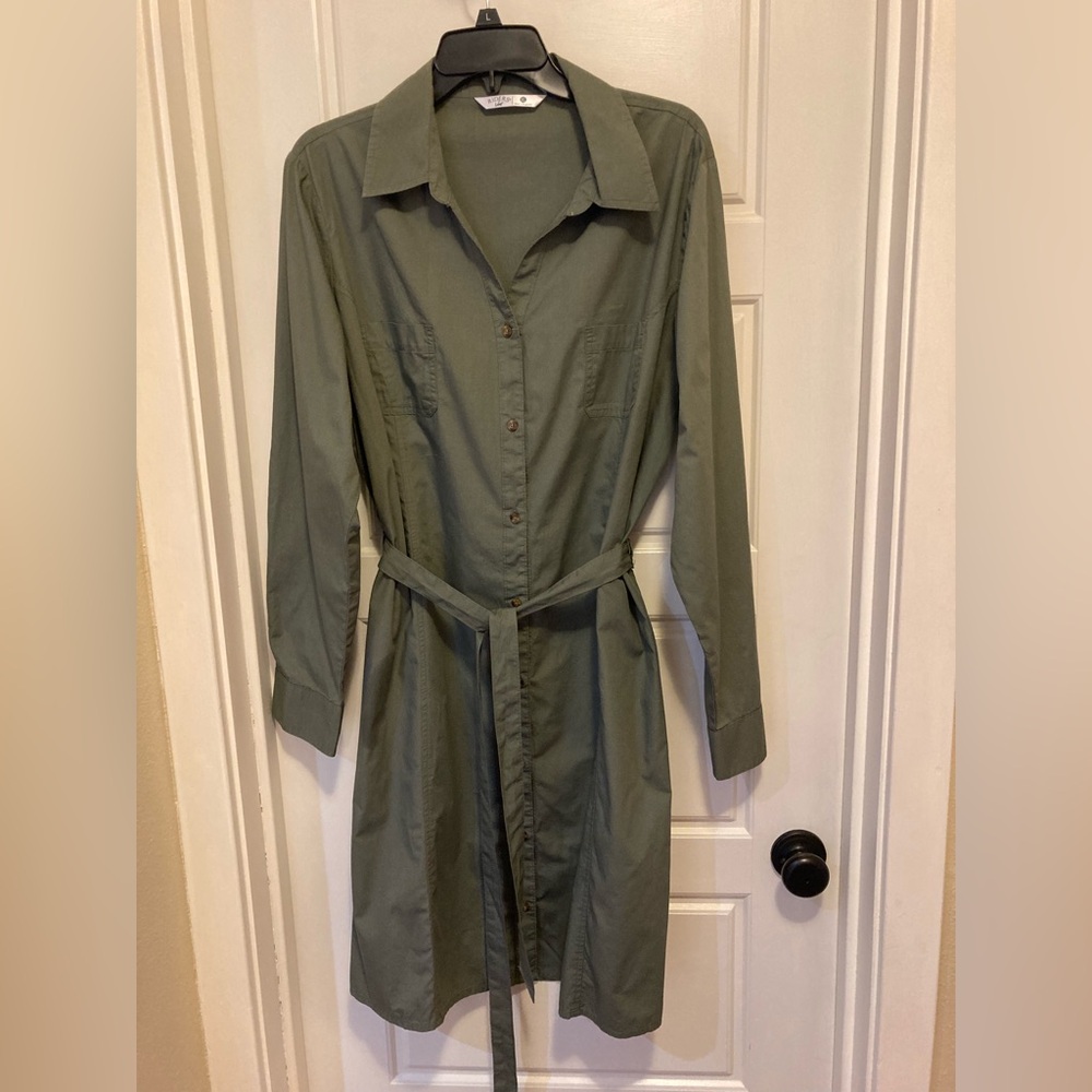 Lee Olive Green Shirt Dress